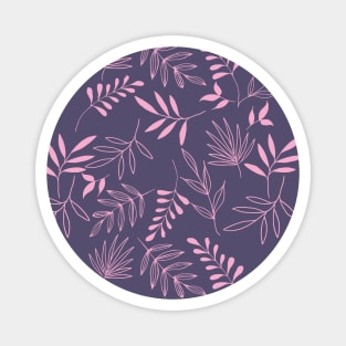 Light pink leaf pattern Magnet